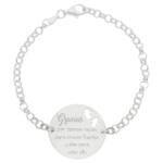 PULSERA PLATA 925MM PROFE + FRASE - 25MM