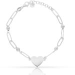 PULSERA PLATA 925MM CORAZON + BOLAS