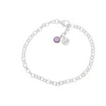 PULSERA MI HISTORIA PLATA 925MM - LILA