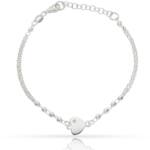 PULSERA PLATA 925MM CORAZON + BOLAS