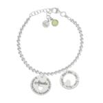 PULSERA MI HISTORIA PLATA 925MM BOLAS ABUELA BESOS