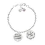 PULSERA MI HISTORIA PLATA 925MM BOLAS DISTANCIA