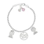 PULSERA MI HISTORIA PLATA 925MM BOLAS MAMA