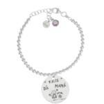 PULSERA BOLAS DIBUJASUEÑOS PLATA 925MM