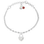 PULSERA MI HISTORIA PLATA 925MM FORZADA + BOLAS - CANDADO
