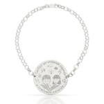 PULSERA PLATA 925MM NIÑOS LIBRO + FRASE - 28MM