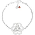 PULSERA PLATA 925MM FORZADA + BOLAS - 3 CORAZONES