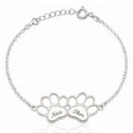 PULSERA PLATA 925MM 2 HUELLAS