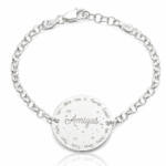PULSERA PLATA 925MM AMIGAS ESTRELLAS + CORAZONES - 25MM