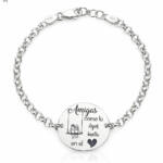 PULSERA PLATA 925MM AMIGAS HUELLAS - 23MM