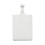 PLACA PLATA 925MM RECTANGULAR PEQUEÑA - 20x27MM