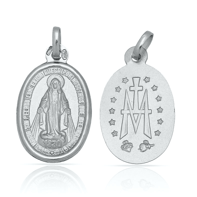 MEDALLA PLATA 925MM V. MILAGROSA MEDIANA - 15x24MM