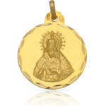 MEDALLA PLATA CHAPADA EN ORO V. DE LA MACARENA - 19MM