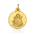 MEDALLA PLATA CHAPADA EN ORO SAN JOSE - 17MM