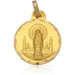 MEDALLA PLATA CHAPADA EN ORO V. DEL PILAR - 19MM