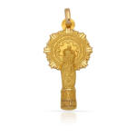 MEDALLA PLATA CHAPADA EN ORO V. DEL PILAR - 15x29MM