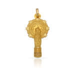 MEDALLA PLATA CHAPADA EN ORO V. DEL PILAR - 12x23MM