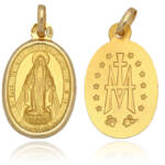 MEDALLA PLATA CHAPADA EN ORO V. MILAGROSA - 18x29MM