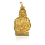 MEDALLA PLATA CHAPADA EN ORO CRISTO MEDINACELI - 13x24MM