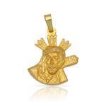 MEDALLA PLATA CHAPADA EN ORO GRAN PODER - 20x26MM