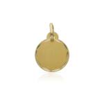 DISCO PLATA CHAPADA EN ORO TALLADO - 13MM