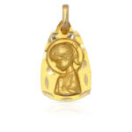 MEDALLA PLATA CHAPADA EN ORO VIRGEN NIÑA - 11x18MM