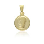 MEDALLA PLATA CHAPADA EN ORO VIRGEN NIÑA - 14MM
