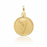 MEDALLA PLATA CHAPADA EN ORO VIRGEN NIÑA - 15MM
