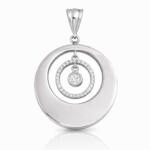 COLGANTE PLATA 925MM REDONDO CIRCONITA