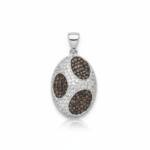COLGANTE PLATA 925MM CIRCONITAS NEGRAS