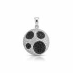 COLGANTE PLATA 925MM REDONDO CIRCONITAS