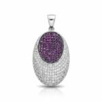 COLGANTE PLATA 925MM OVAL CIRCONITAS