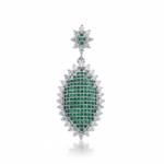 COLGANTE PLATA 925MM CIRCONITAS VERDES