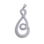 COLGANTE PLATA 925MM CIRCONITAS