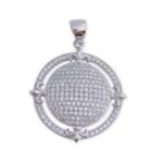 COLGANTE PLATA 925MM REDONDO CIRCONITAS