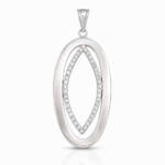 COLGANTE PLATA 925MM OVAL CIRCONITAS