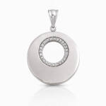 COLGANTE PLATA 925MM CIRCULO CIRCONITAS