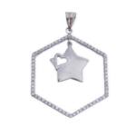 COLGANTE PLATA 925MM ESTRELLA CIRCONITAS