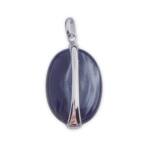 COLGANTE PLATA 925MM OJO DE AGUILA NEGRO