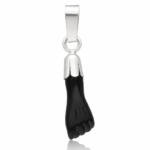COLGANTE PLATA 925MM HIGA NEGRA GRANDE