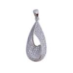 COLGANTE PLATA 925MM LAGRIMA CIRCONITAS