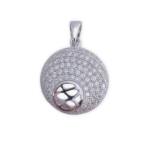 COLGANTE PLATA 925MM REDONDO CIRCONITAS