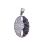 COLGANTE PLATA 925MM OVAL CIRCONITAS