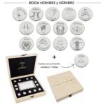 ARRAS PERSONALIZADAS BODA HOMBRE + HOMBRE · PLATA DE LEY + ESTUCHE MADERA + BANDEJA