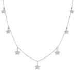 GARGANTILLA PLATA 925MM CHARMS ESTRELLAS