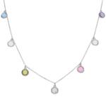 GARGANTILLA PLATA 925MM PIEDRAS COLORES