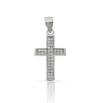 CRUZ PLATA 925MM CIRCONITAS - 12x21MM