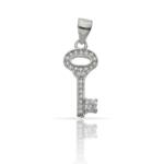 COLGANTE PLATA 925MM LLAVE CIRCONITAS - 8x17MM