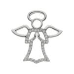 COLGANTE PLATA 925MM ANGEL CIRCONITAS - 21x22MM