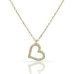 GARGANTILLA PLATA CHAPADA ORO CORAZON CIRCONITAS